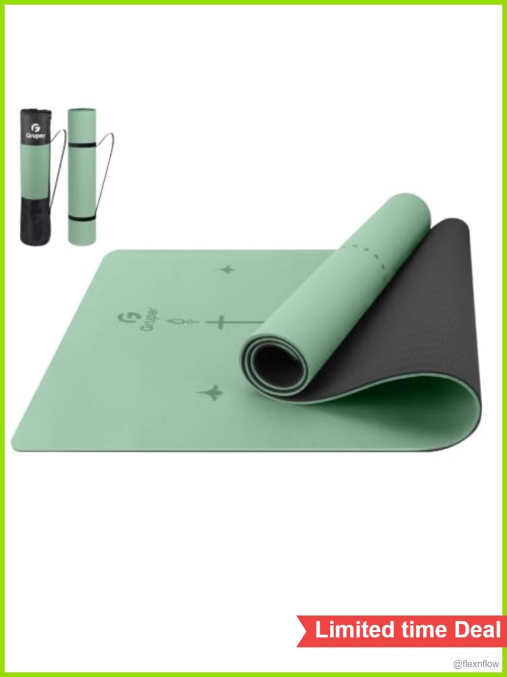Extra Wide Non Slip TPE Yoga Mat 72x32 Exercise Pilates